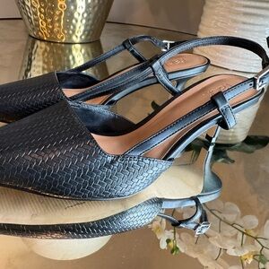 Elegant Black Slingback Heels